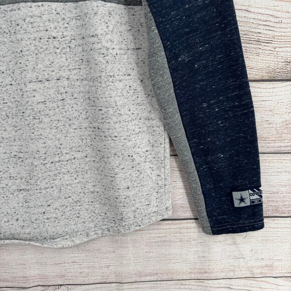 NFL Team Apparel Dallas Cowboys Colorblock Hoodie Mens Large Blue Gray White - Picture 13 of 14